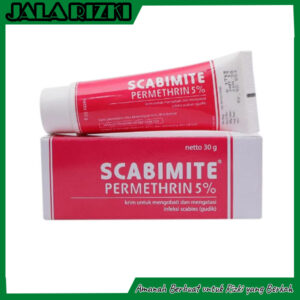 SCABIMITE CREAM adalah obat topikal yang mengandung Permethrin yang digunakan untuk mengobati infeksi kulit skabies yang disebabkan oleh Tungau (mite) Sarcoptes scabiei